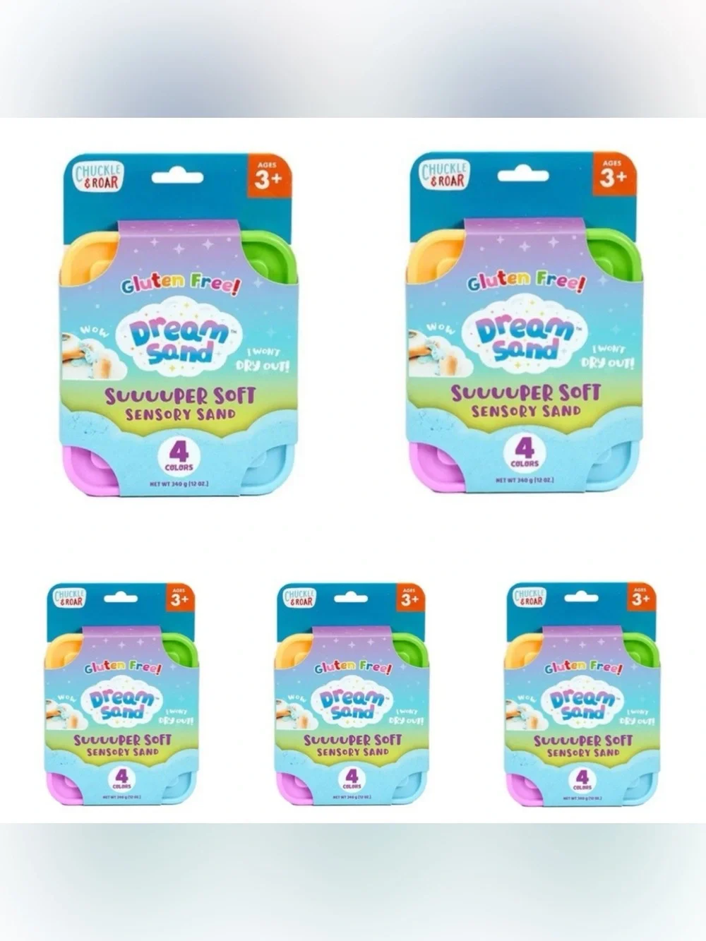 Chuckle & Roar Dream Sand Super Soft Sensory Sand Lot 5x Smooth Squishy 4 Colors